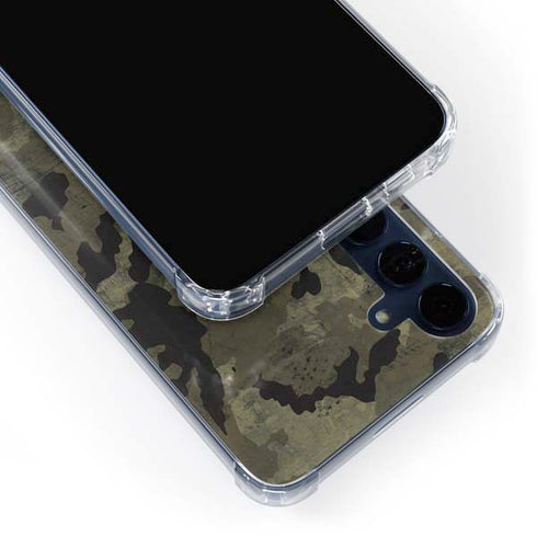 Wood Camo Camouflage Galaxy A35 5G Clear Case